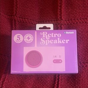 Pink Retro Bluetooth Speaker NWT
